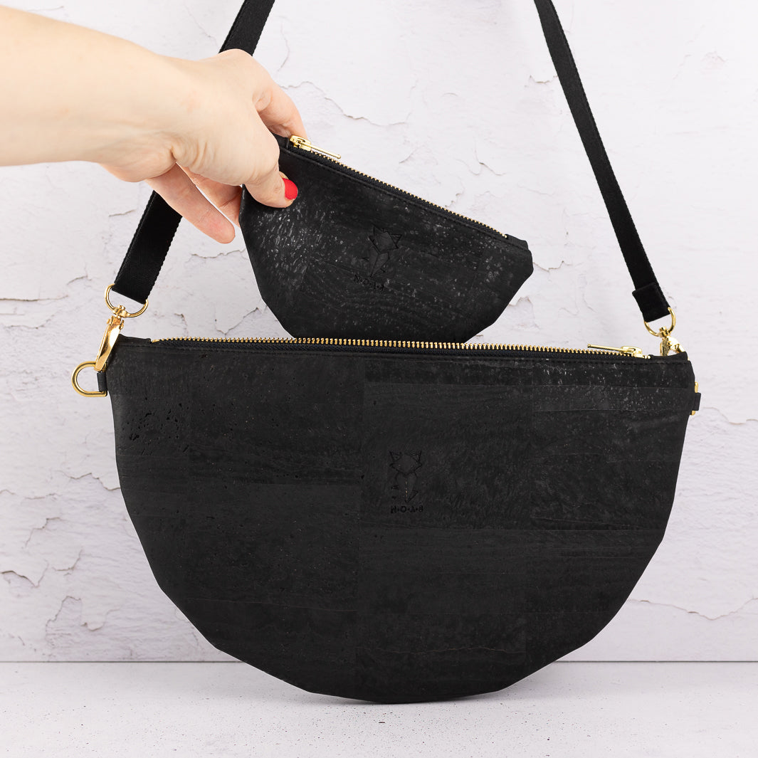 Moon Bag Kork Schwarz