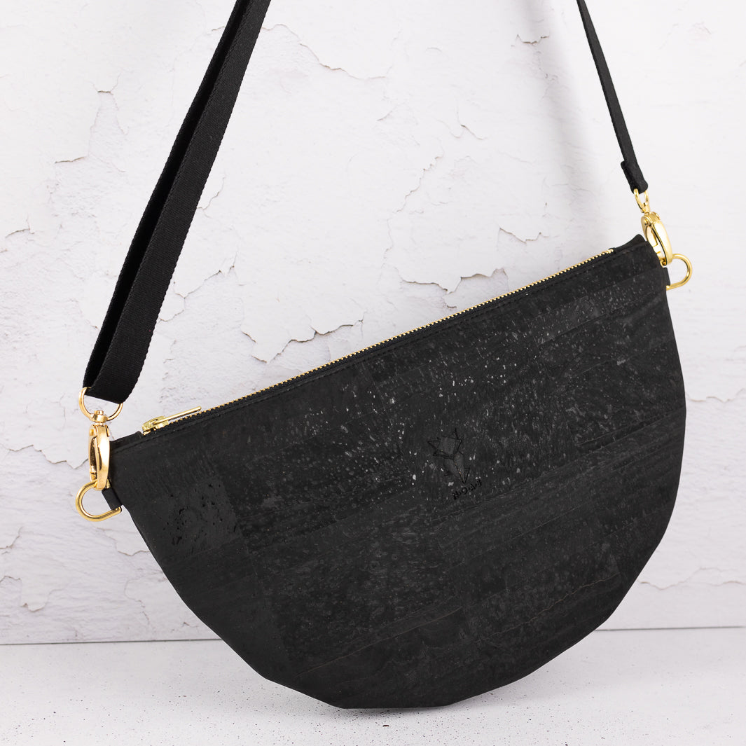 Moon Bag Kork Schwarz