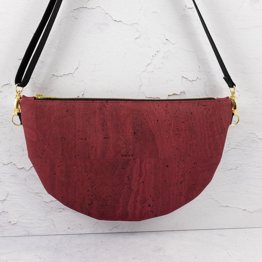 Moon Bag Kork Weinrot