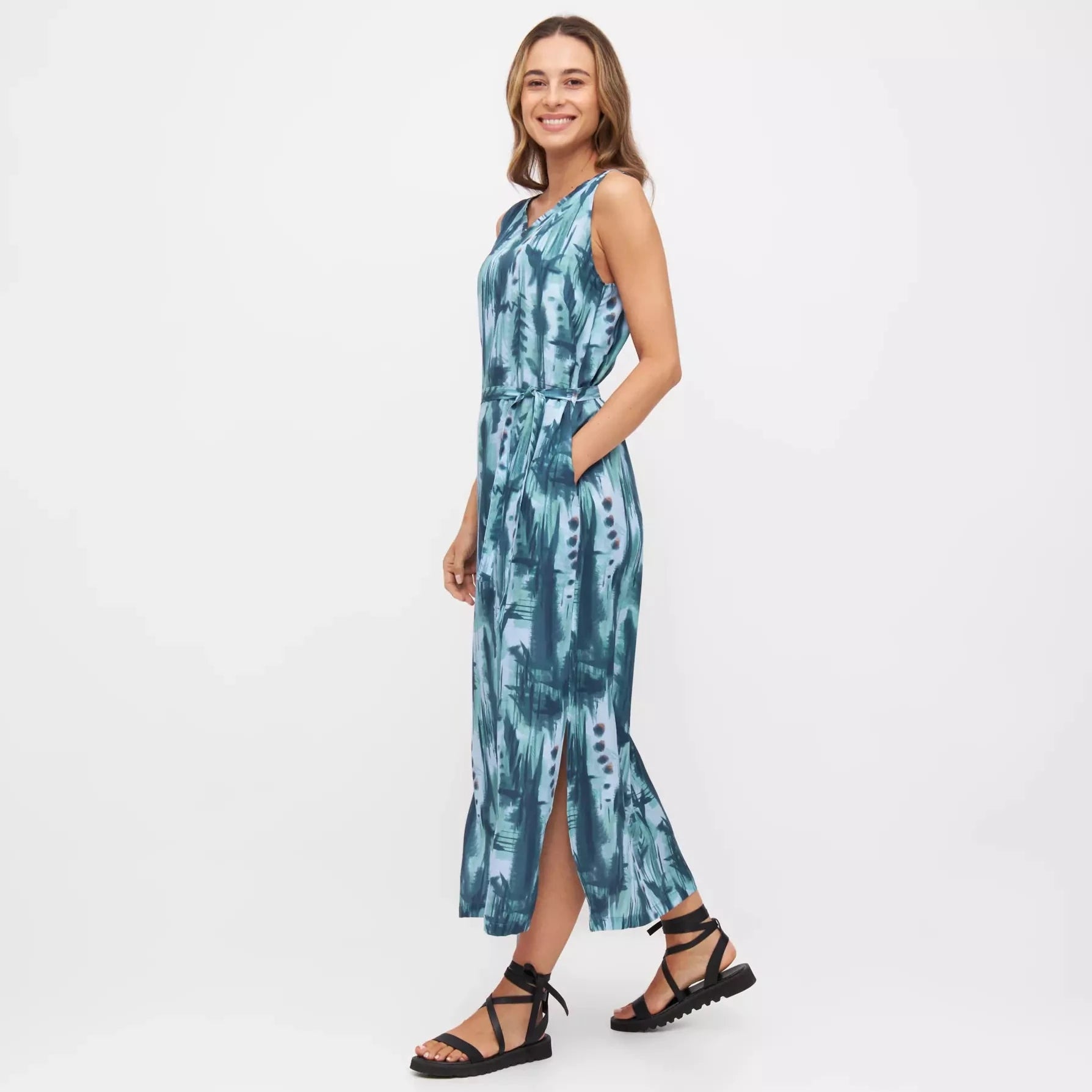 Maxikleid VANI Print Aquarell aus TENCEL®