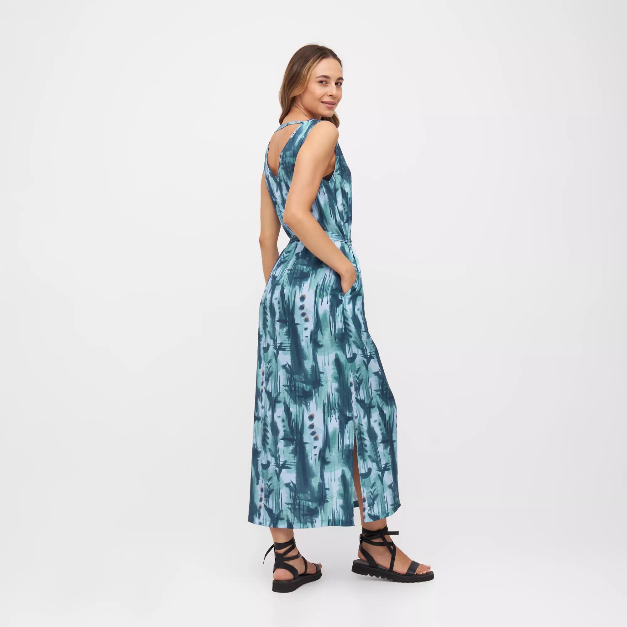 Maxikleid VANI Print Aquarell aus TENCEL®