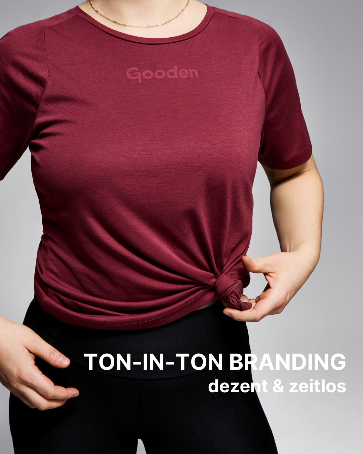 Performance T-Shirt aus TENCEL™ und SEACELL™ rot bordeaux HÉLÈNE | Gooden