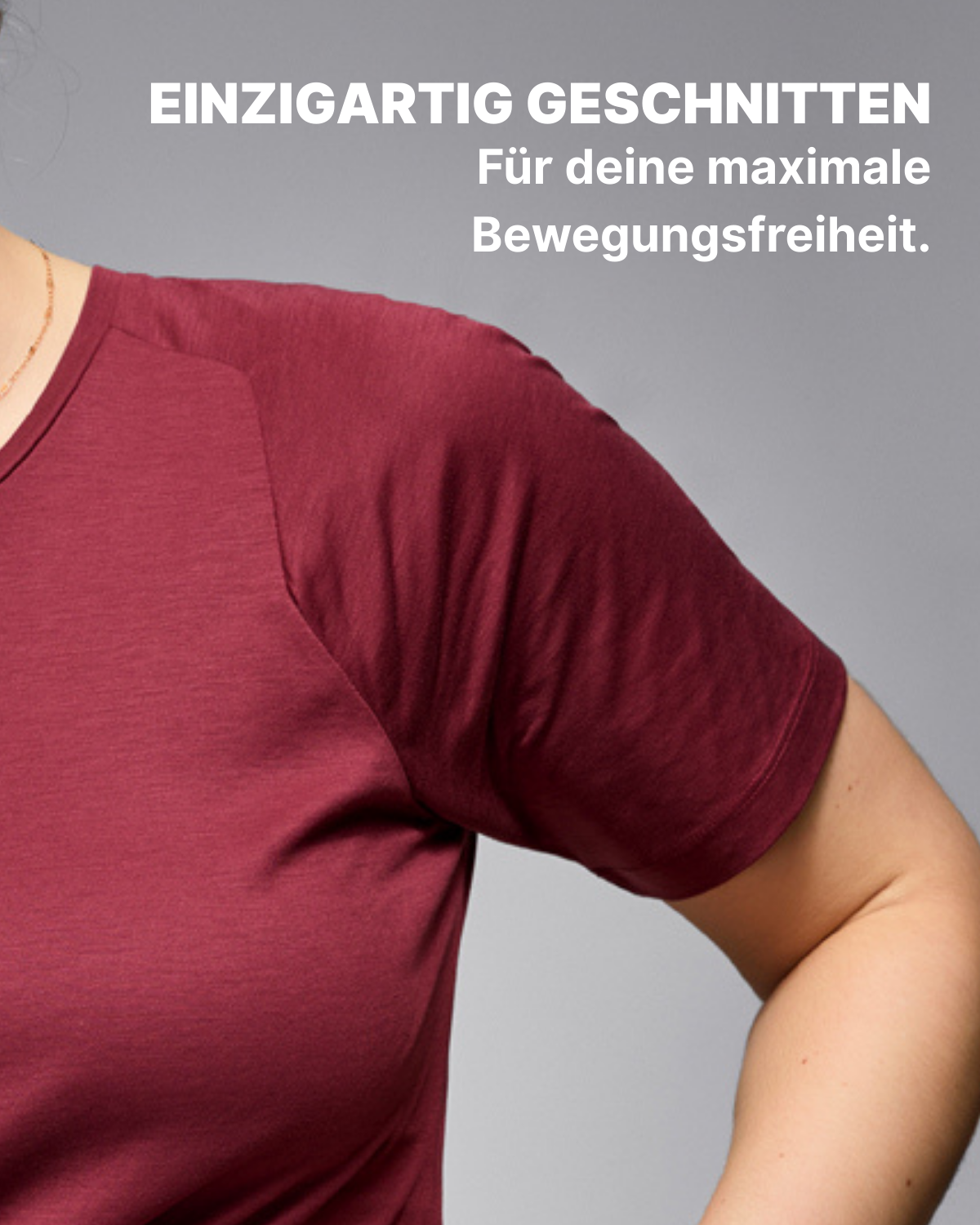 Performance T-Shirt aus TENCEL™ und SEACELL™ rot bordeaux HÉLÈNE | Gooden