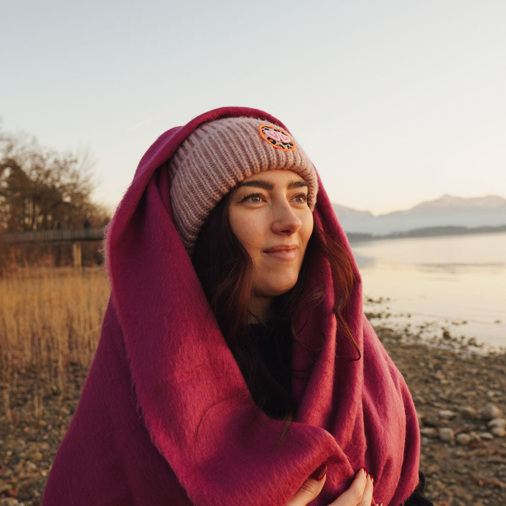 Alpakaschal Brombeer