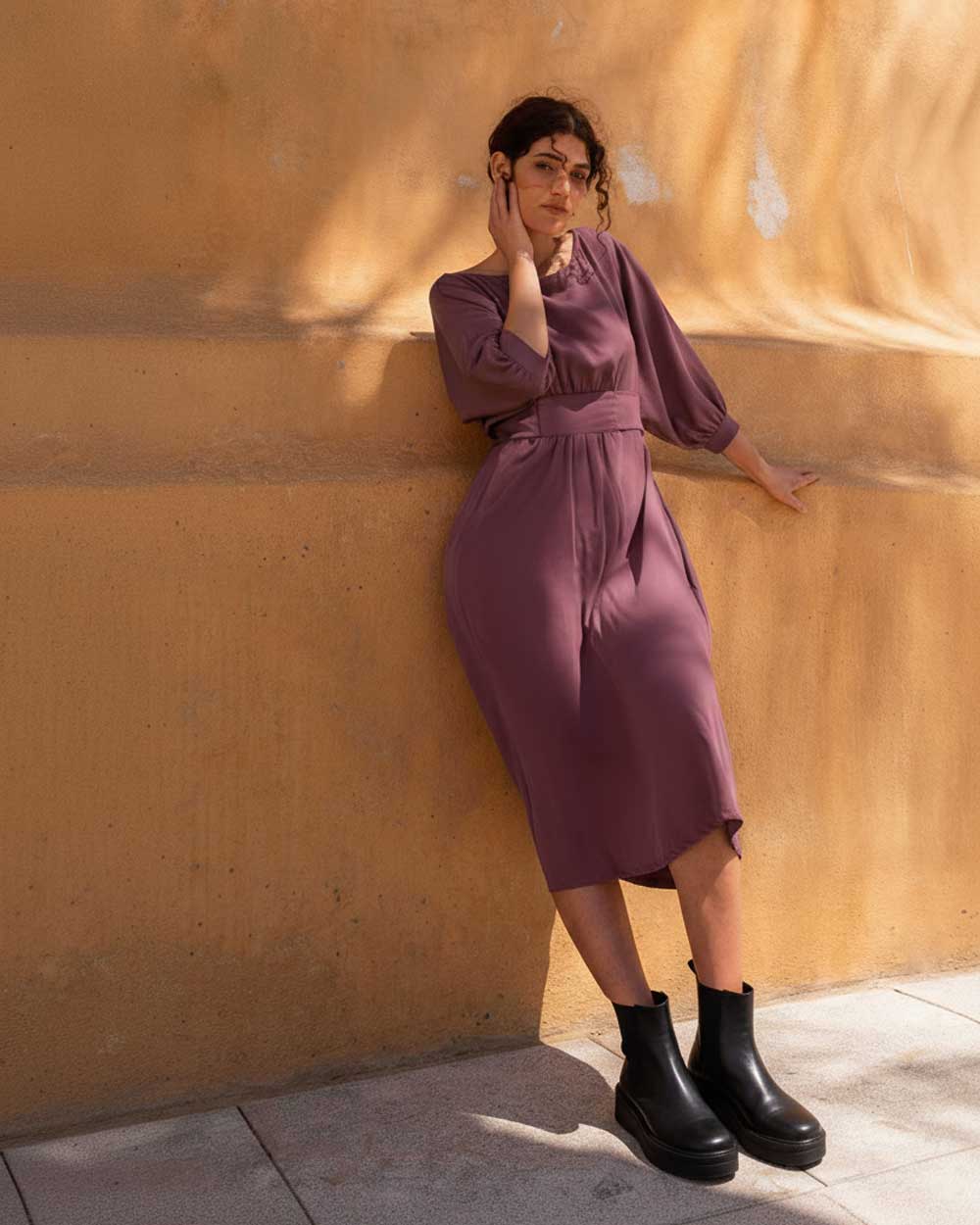 Kleid LISANNE Beere aus ECOVERO®