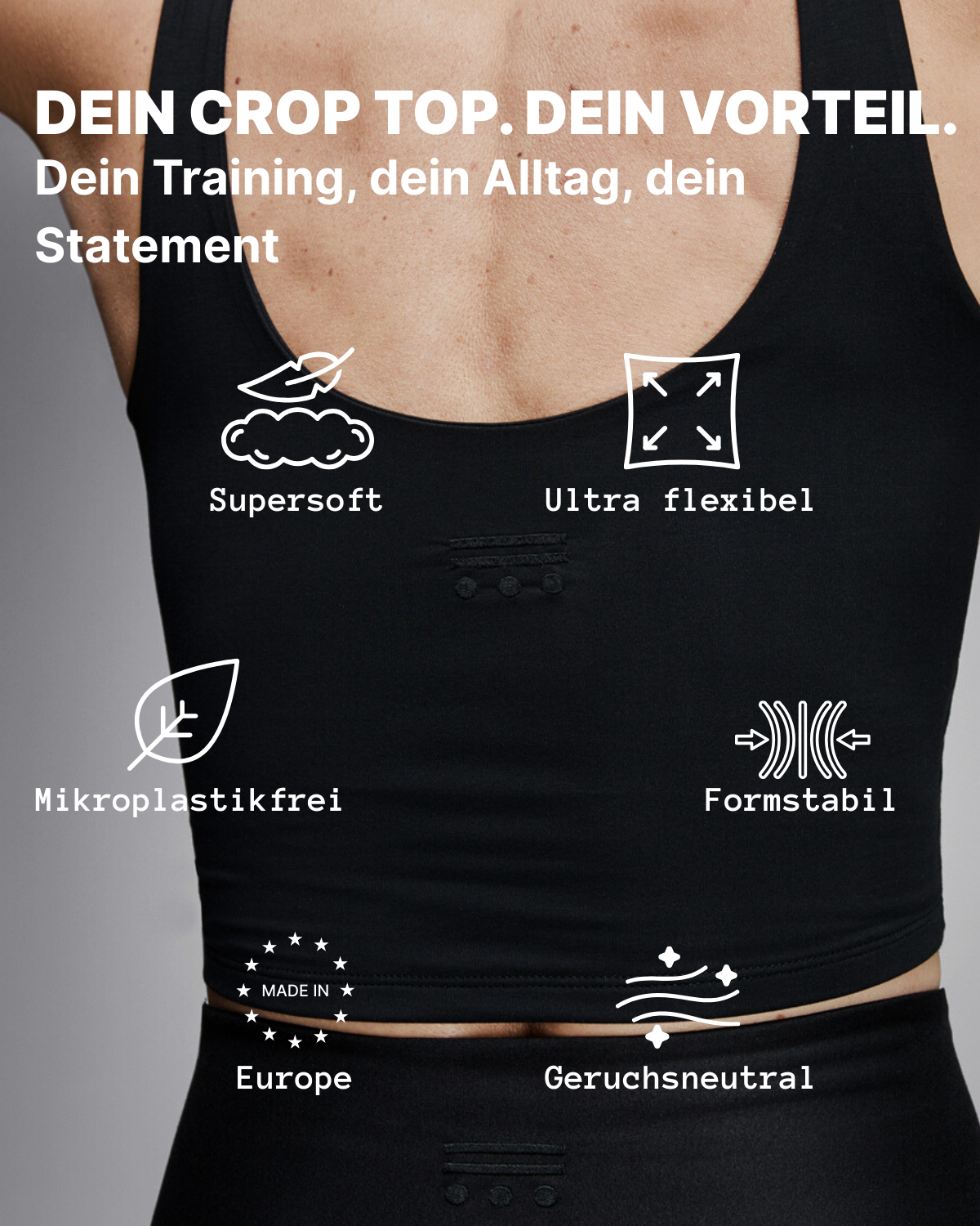 Crop Top aus TENCEL™ schwarz WILLIAMS | Gooden