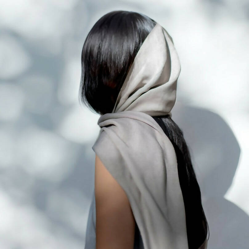 Bambusschal taupe grau