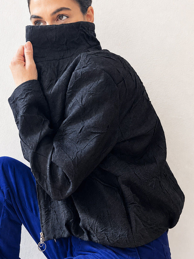 Hochwertiger Blouson INK mit Wolle in Nachtblau