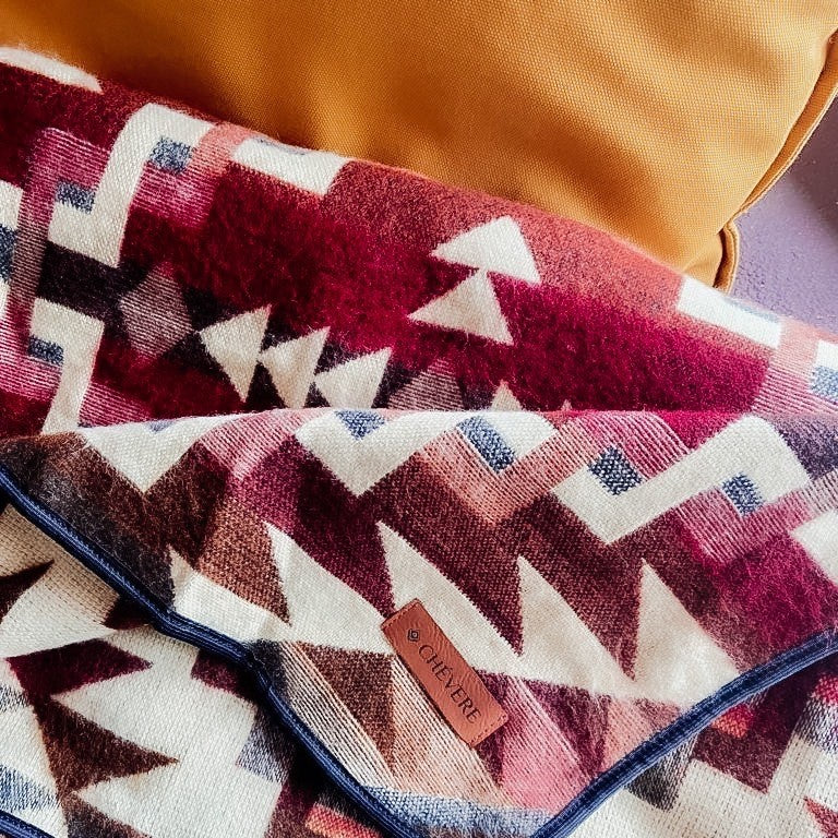 Boho Reise-Decke 110x205cm I Cotopaxi Red