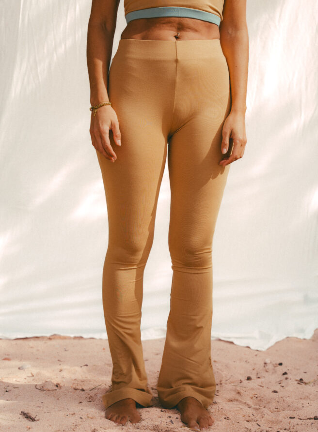 Kaïra High Waist Flare Pants Light Brown | Cocou