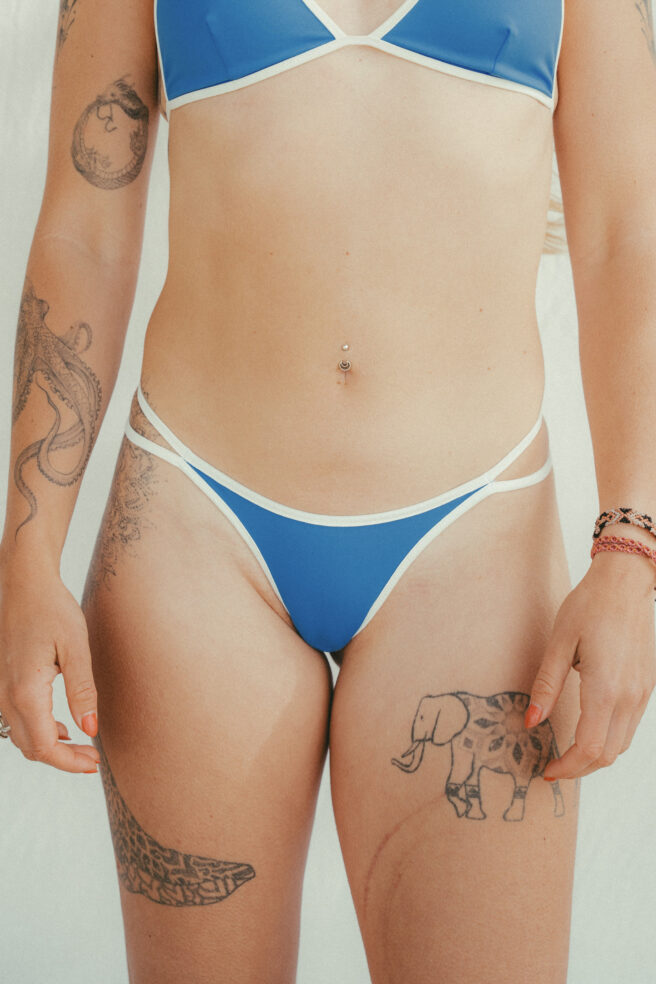 Zumi Reversible Bikini Bottom in Blueberry