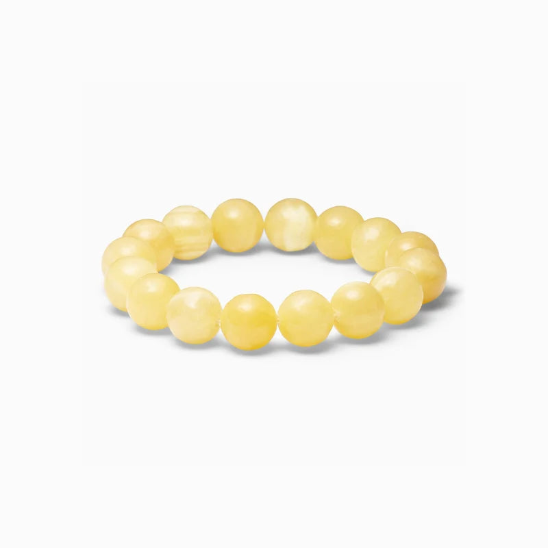 Armband für Damen Chunky Yellow Jade "Well-being" - Symbol für Wohlbefinden | Soï