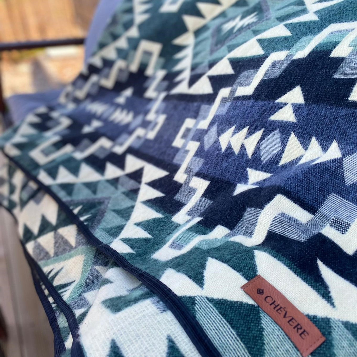 ETHNO Kingsize Decke Green