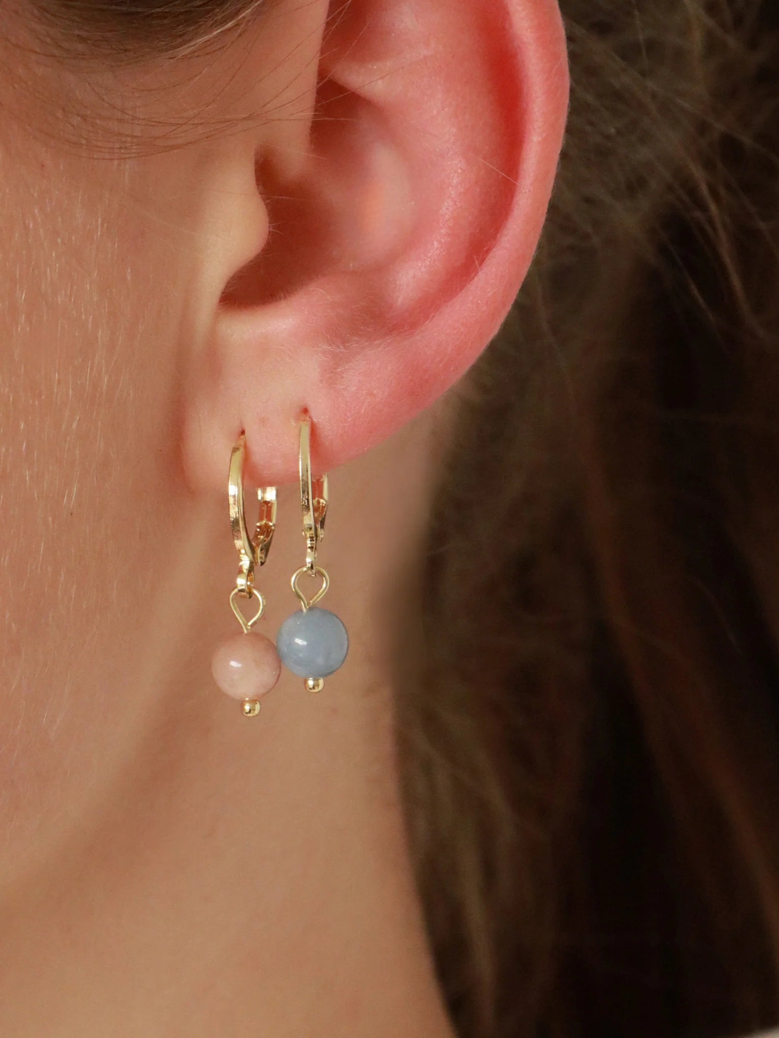 Ohrring für Damen Ava Aquamarin "Courage" - Symbol für Mut | Soï