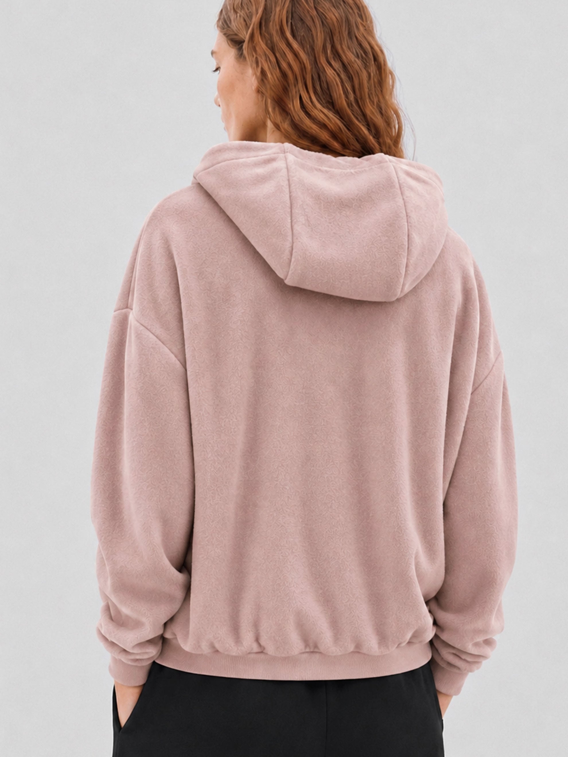 EMBER Fleece-Jacke aus Bio-Baumwolle in Dusty Pink