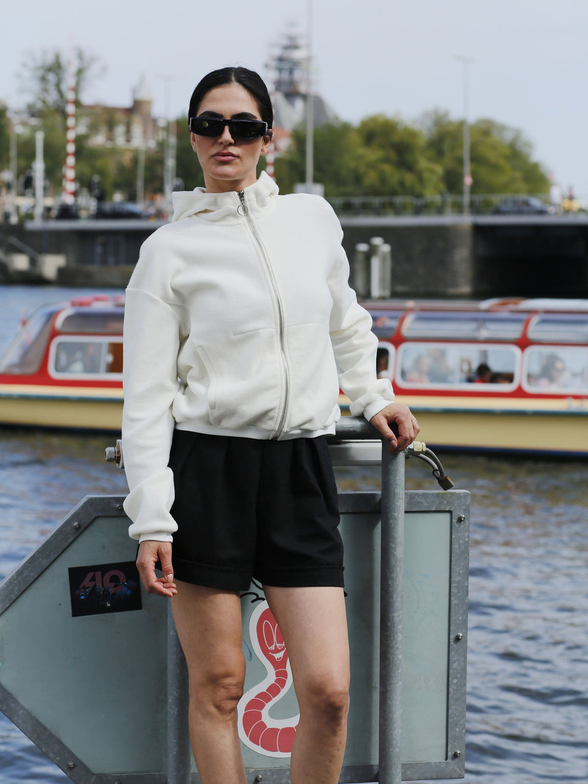 EMBER Fleece-Jacke aus Bio-Baumwolle in Off-White | Sweersocean