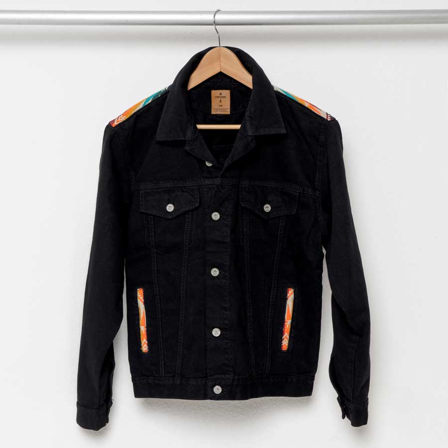 Ethno Jeansjacke Cuenca Black