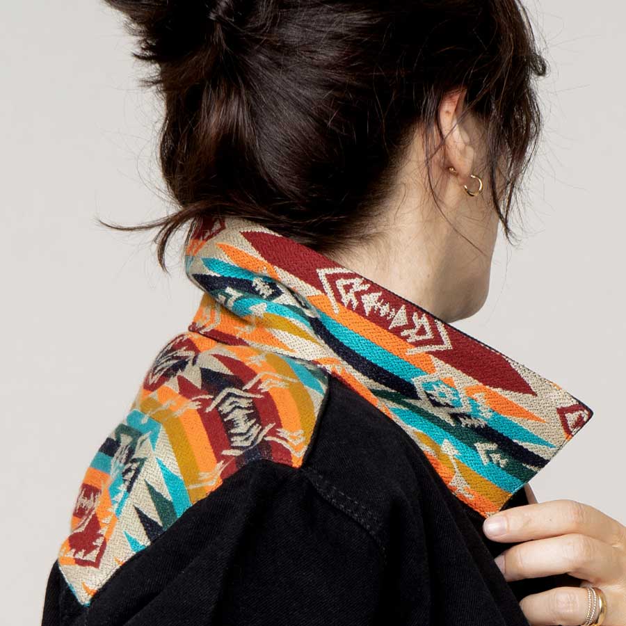 Ethno Jeansjacke Cuenca Black