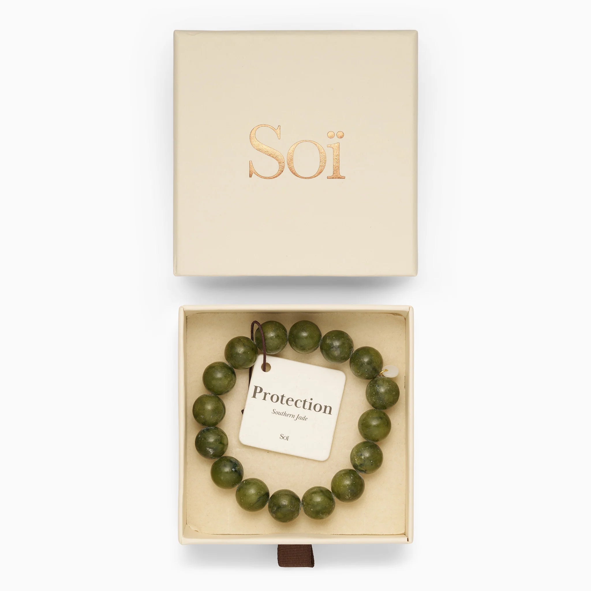 Armband für Damen Chunky Southern Jade "Protection" - Symbol für Schutz | Soï