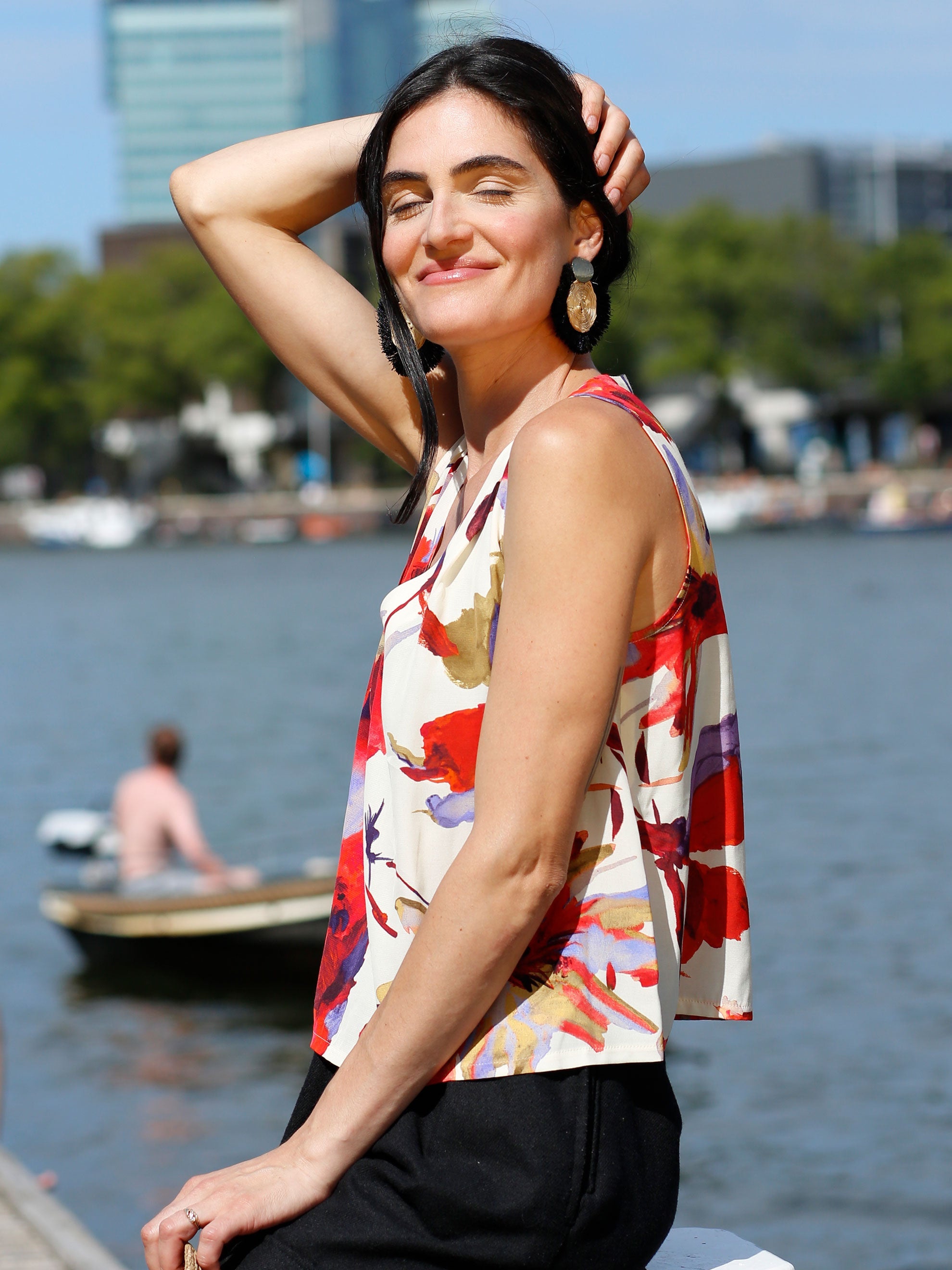 Sommerliches Top FLEUR mit Blumenprint