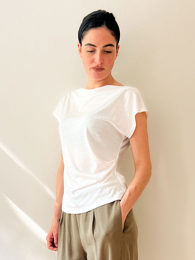 CLAIRE T-Shirt soft und feminin weiß | Sweersocean
