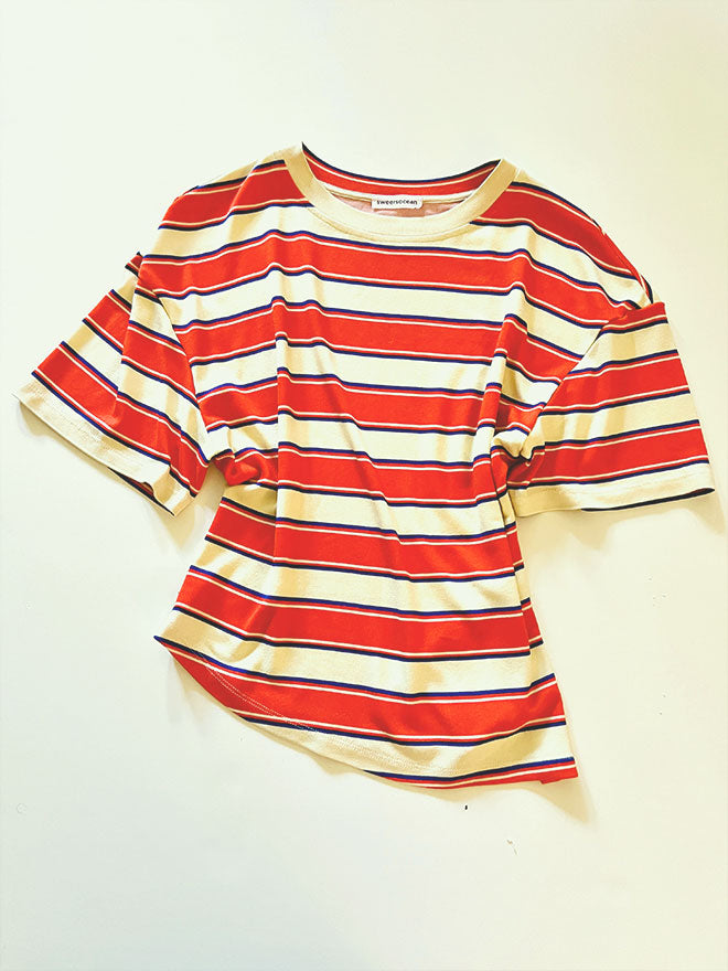 Zero Waste T-Shirt JULIE mit Streifen aus Viskose-Jersey