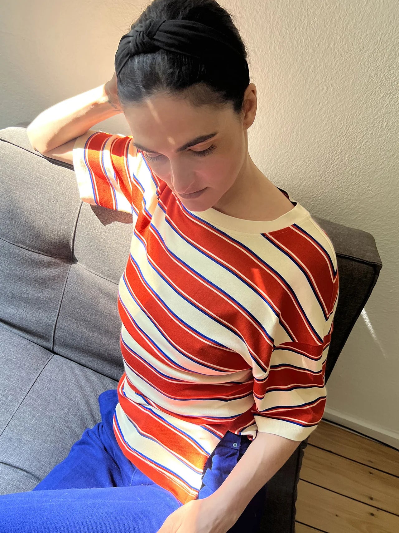 JULIE T-Shirt mit Streifen aus Viskose