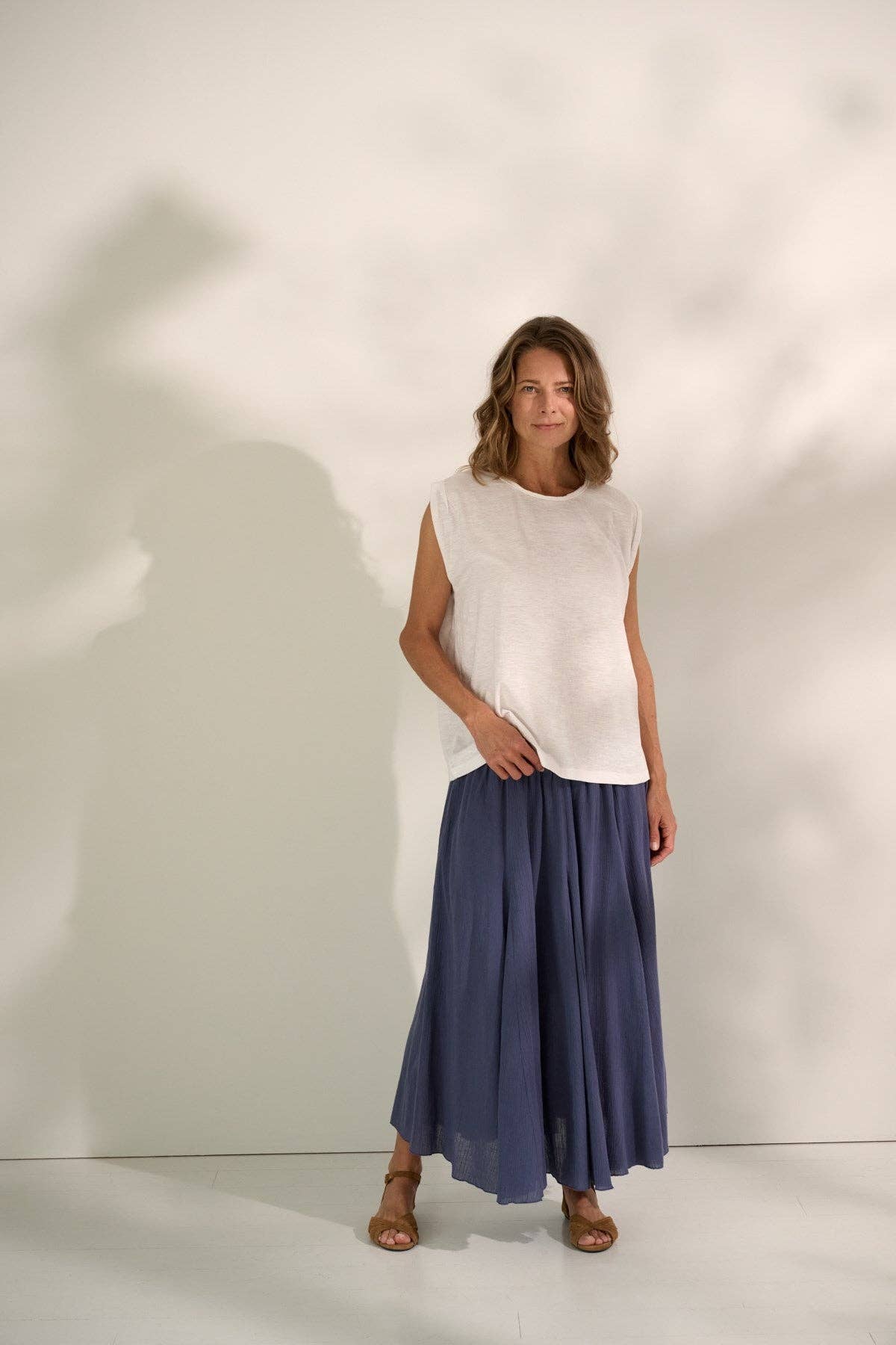 Damen T-Shirt ärmellos weiß BioBaumwolle moshi moshi mind