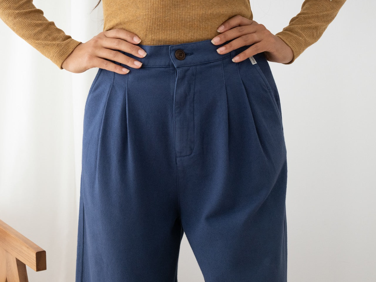 TWOTHIRDS Flanellhose Sandhamn Naval Blue für Damen