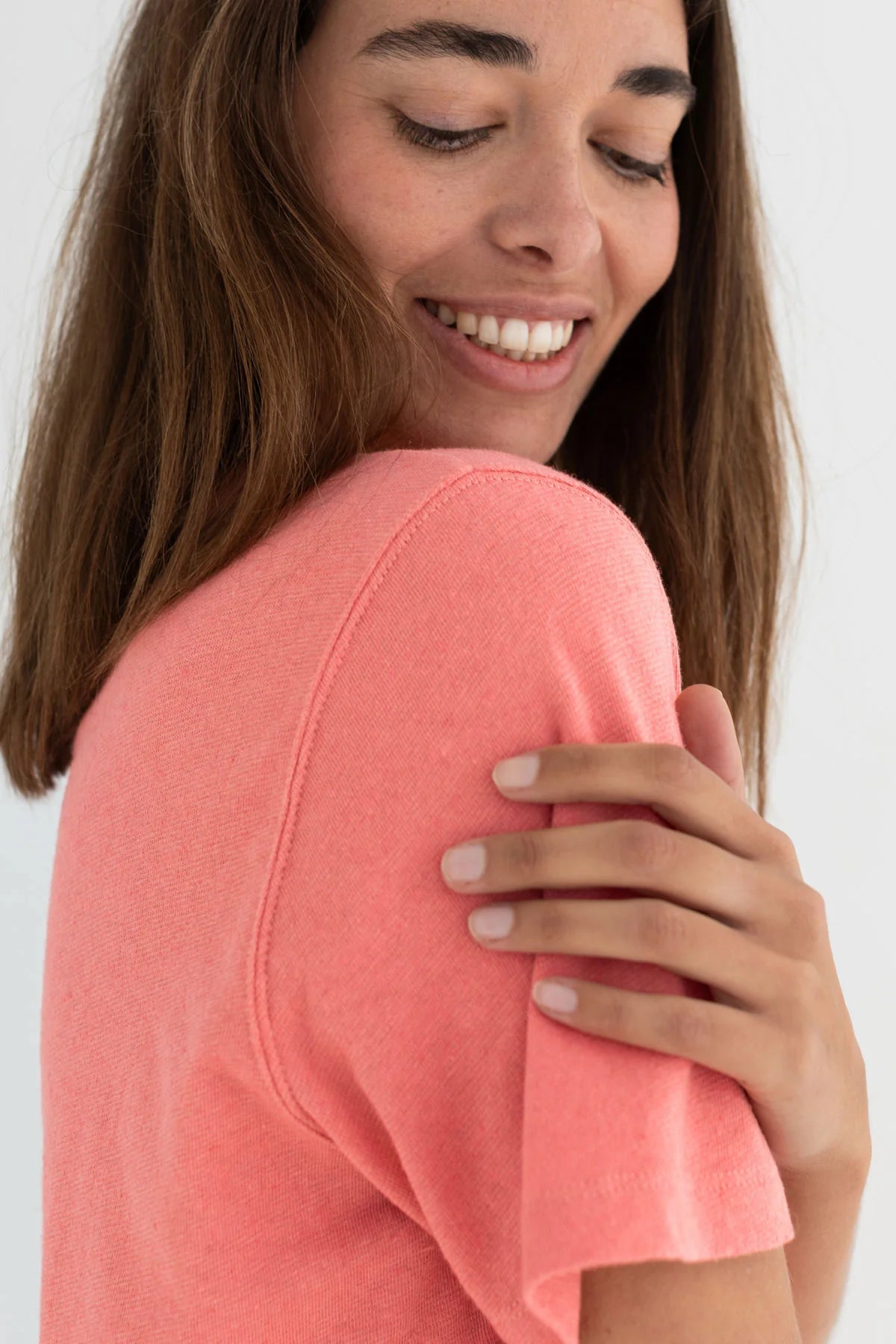 TWOTHIRDS T-Shirt Adele Pink aus Leinen-Baumwollmischung für Damen