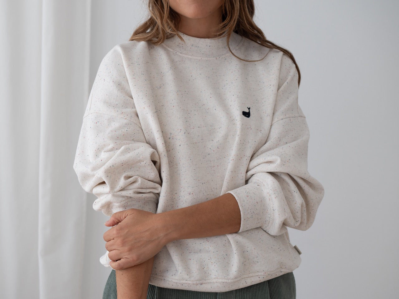 TWOTHIRDS Sweatshirt Bobitz Ecru Multicolour Neps für Damen