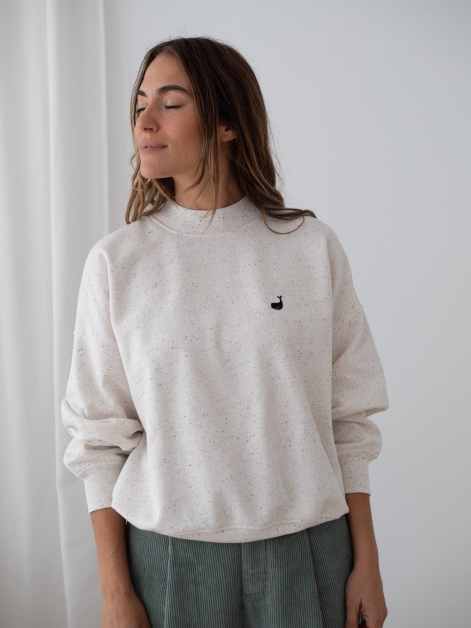 TWOTHIRDS Sweatshirt Bobitz Ecru Multicolour Neps für Damen