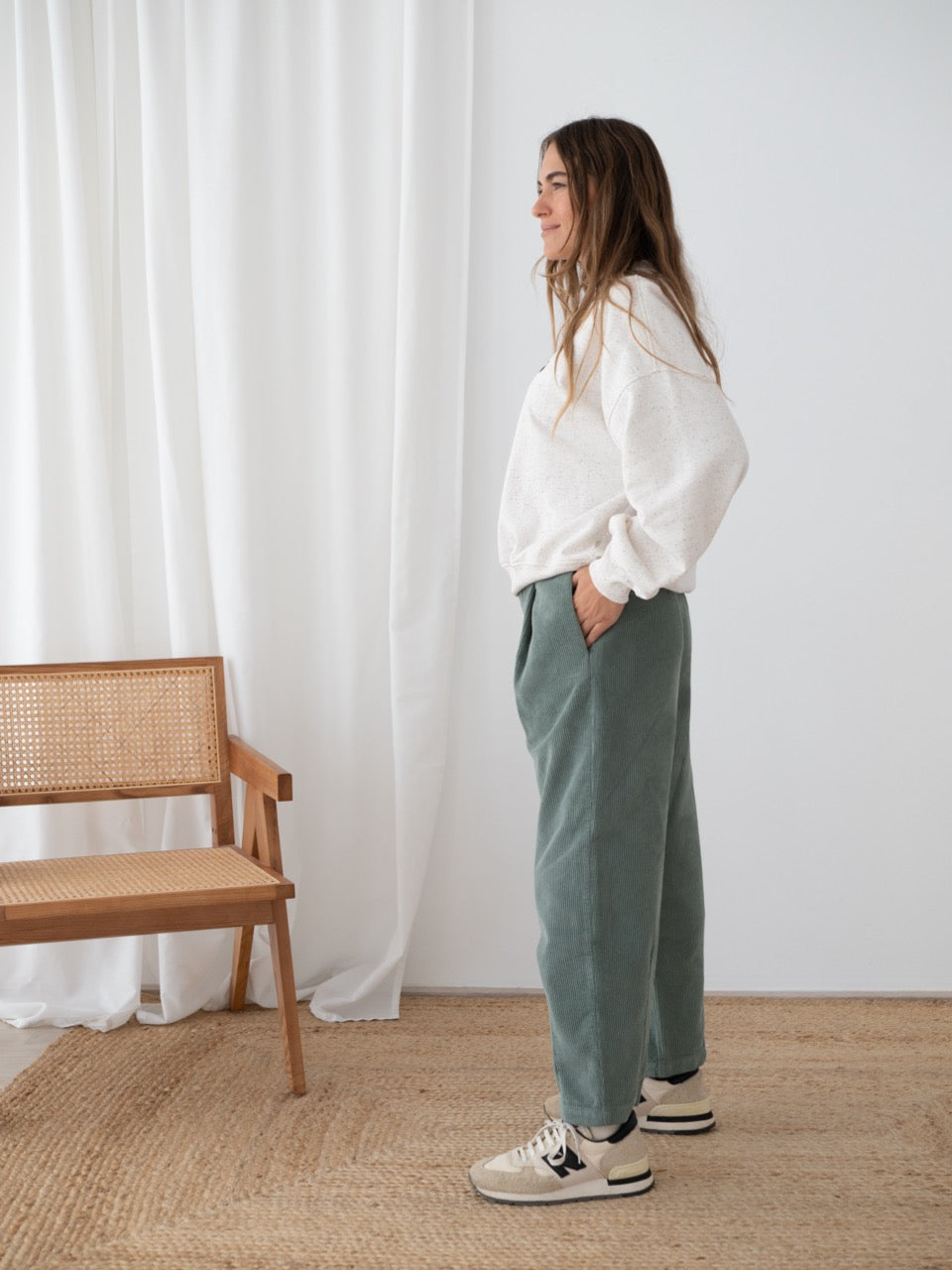 TWOTHIRDS Sweatshirt Bobitz Ecru Multicolour Neps für Damen