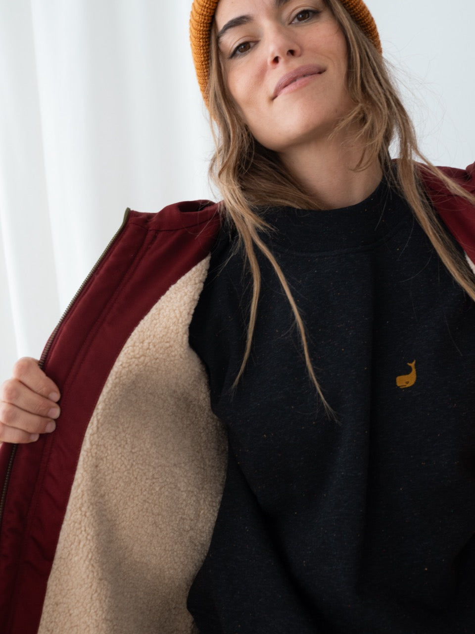 TWOTHIRDS Sweatshirt Bobitz Black Multicolour Neps für Damen
