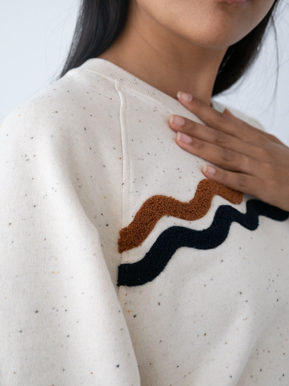 TWOTHIRDS Teddy Sweatshirt Fassol Ecru für Damen (Bio-Baumwolle)