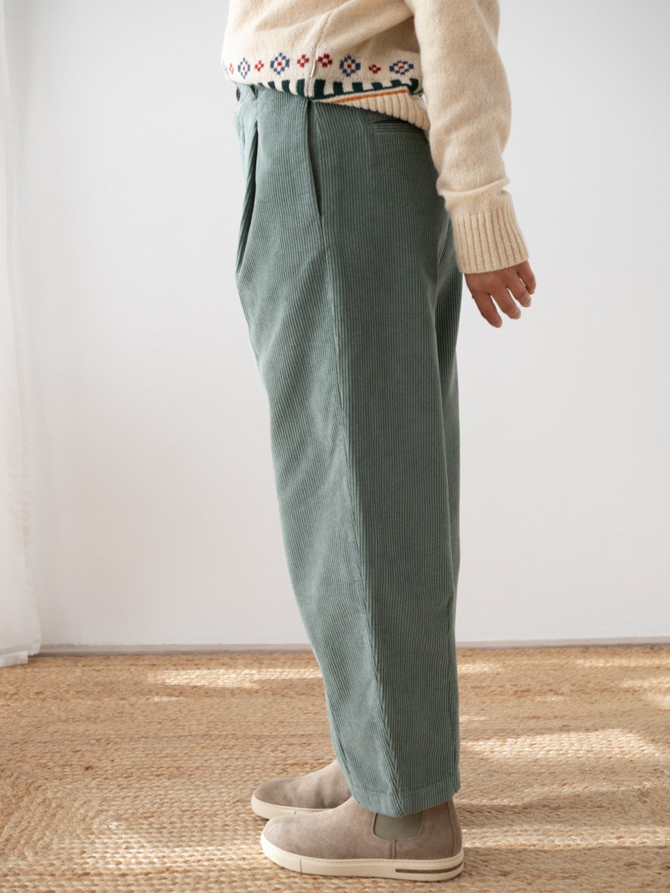 TWOTHIRDS Cordhose Haruku Washed Green für Damen