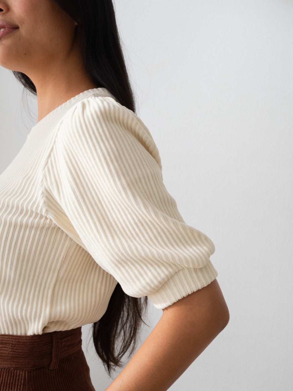 TWOTHIRDS Velours Top Horst Ecru für Damen
