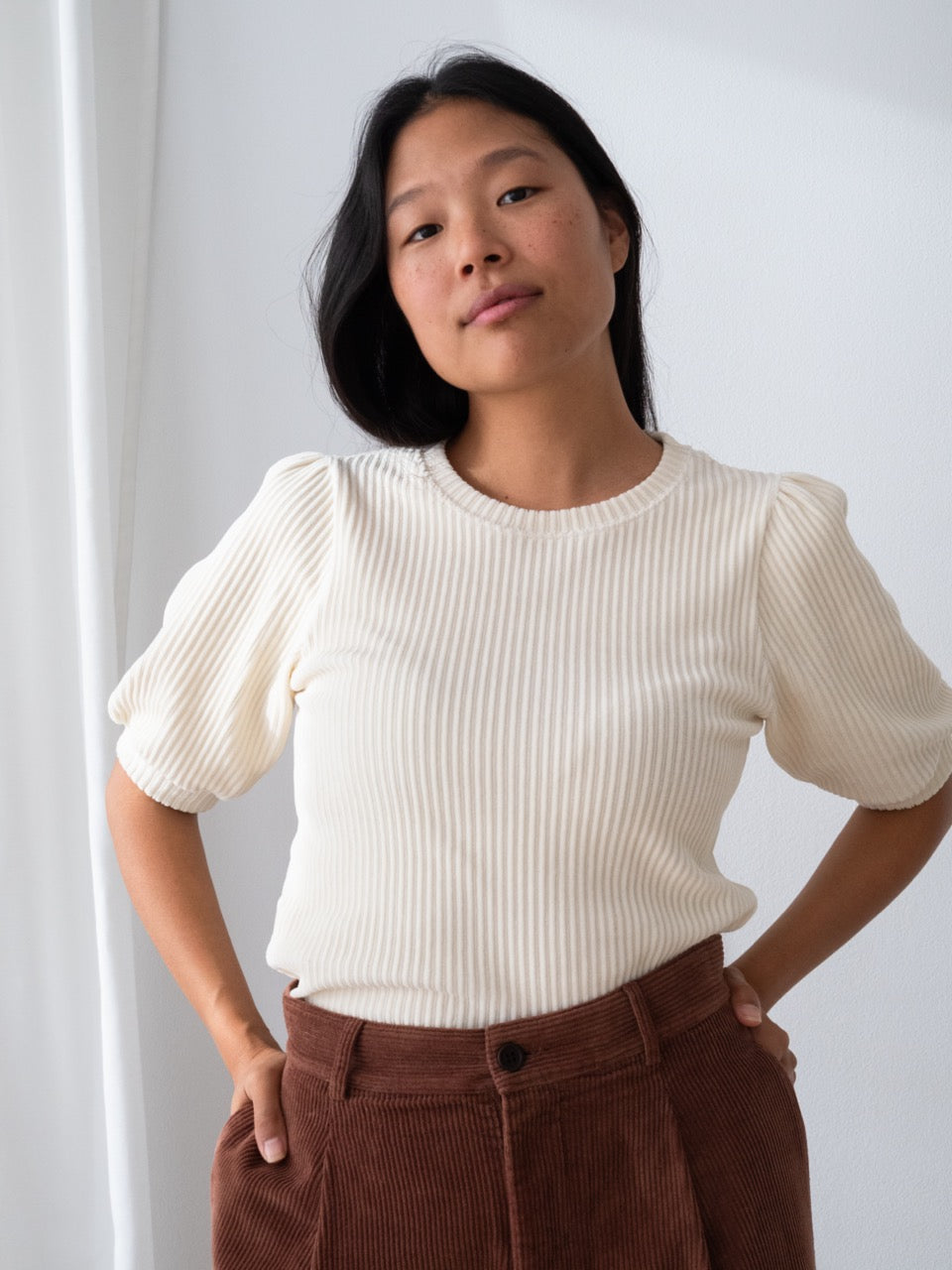 TWOTHIRDS Velours Top Horst Ecru für Damen