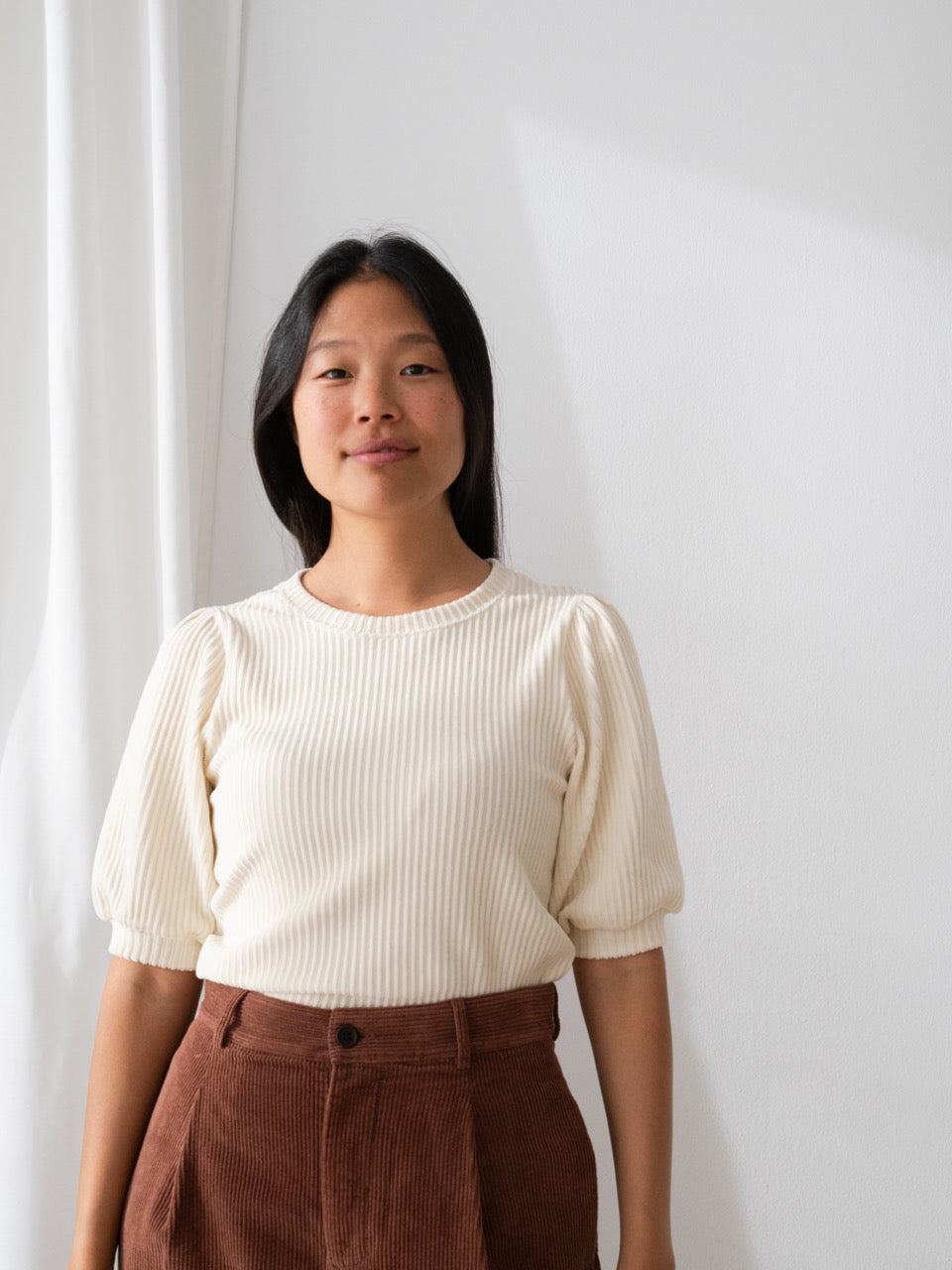 TWOTHIRDS Velours Top Horst Ecru für Damen