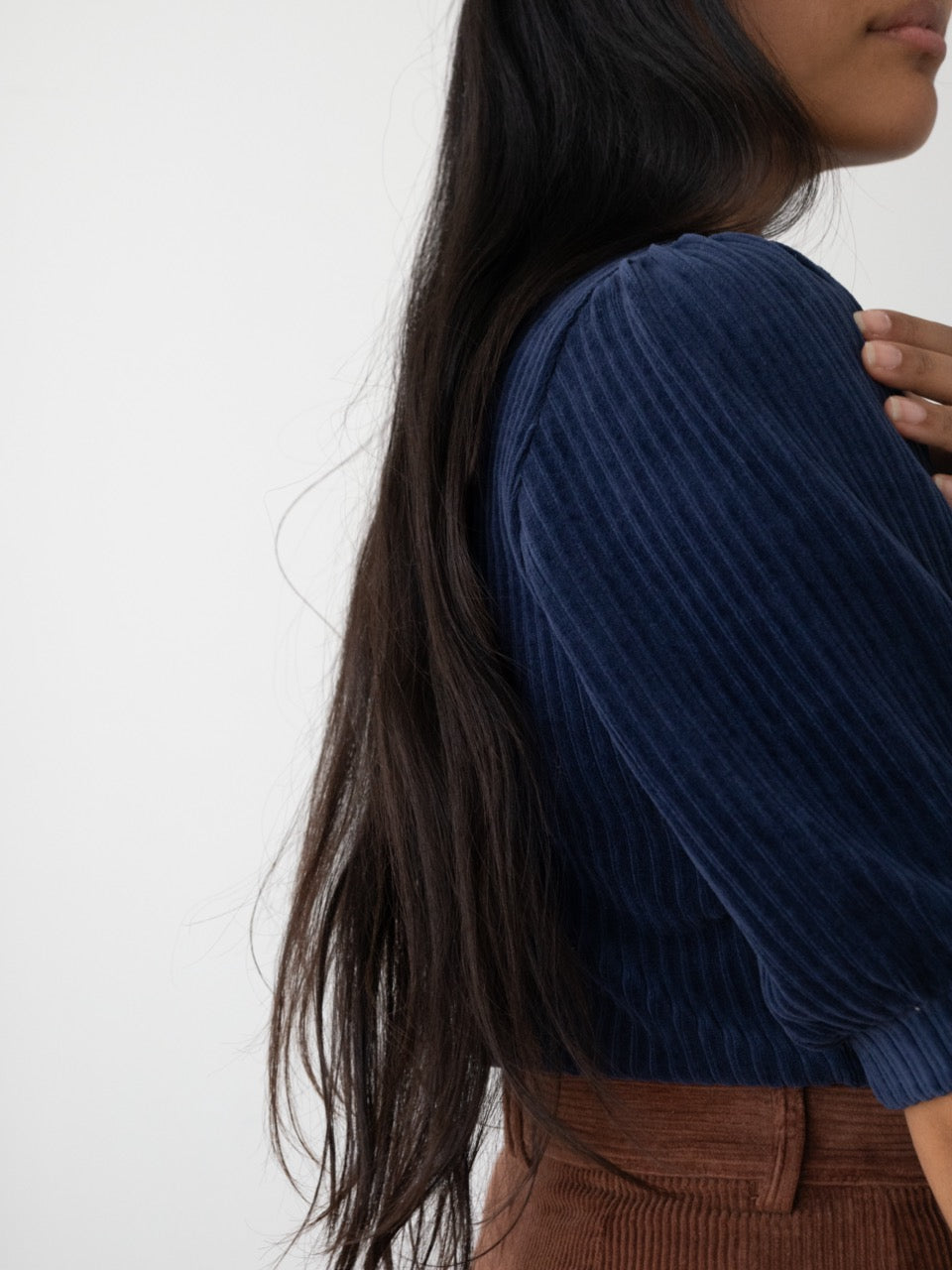 TWOTHIRDS Velours Top Horst Naval Blue für Damen