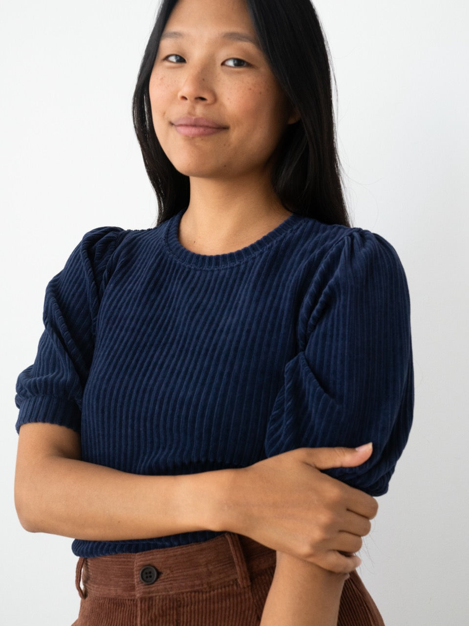 TWOTHIRDS Velours Top Horst Naval Blue für Damen
