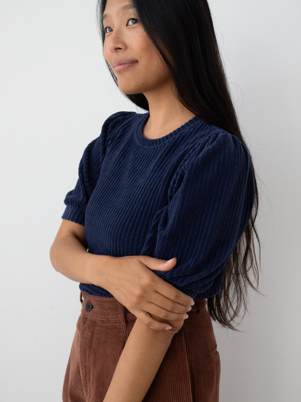 TWOTHIRDS Velours Top Horst Naval Blue für Damen