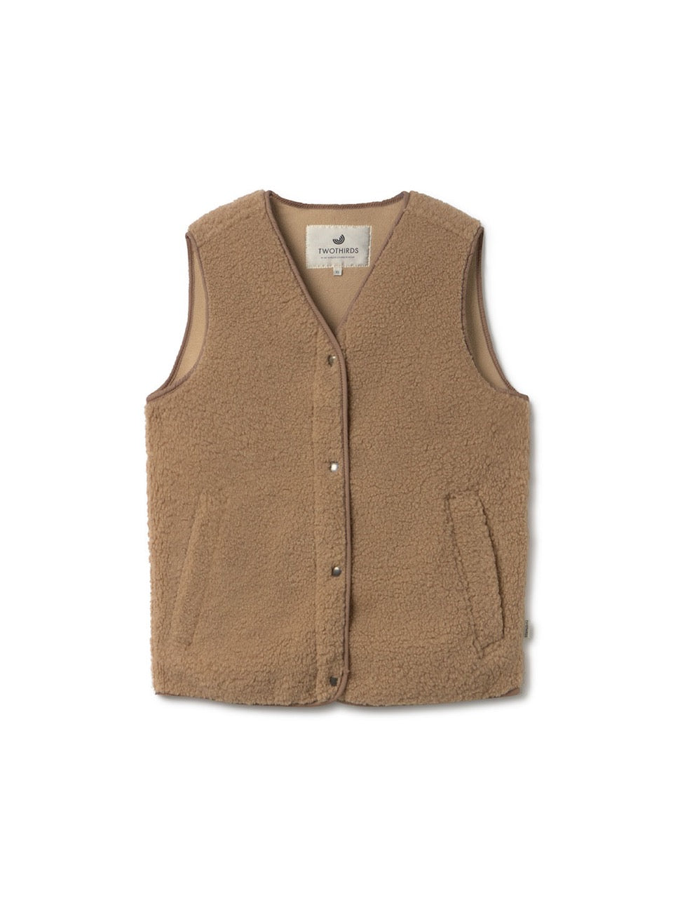 TWOTHIRDS Fleece Teddy Weste Henderson Beige für Damen