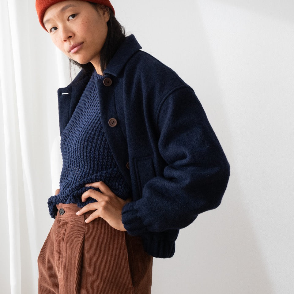 TWOTHIRDS Jacke Rennell Navy aus Wolle für Damen
