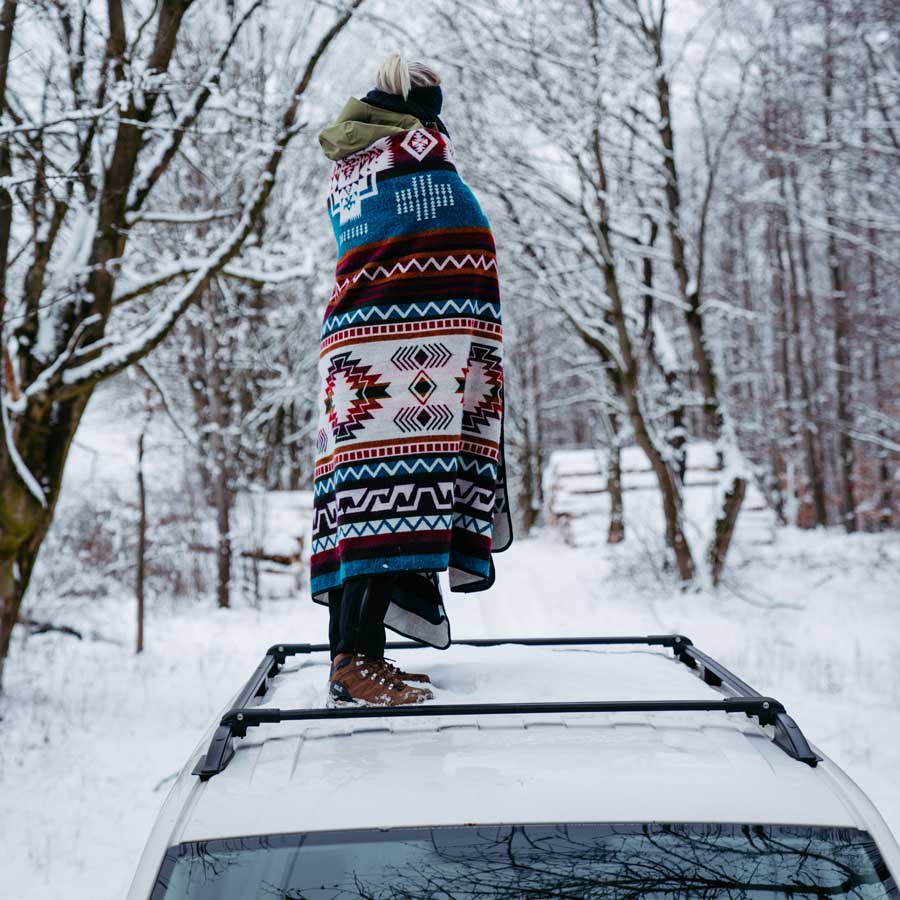 ETHNO Kingsize Decke Esmeraldas Turquoise