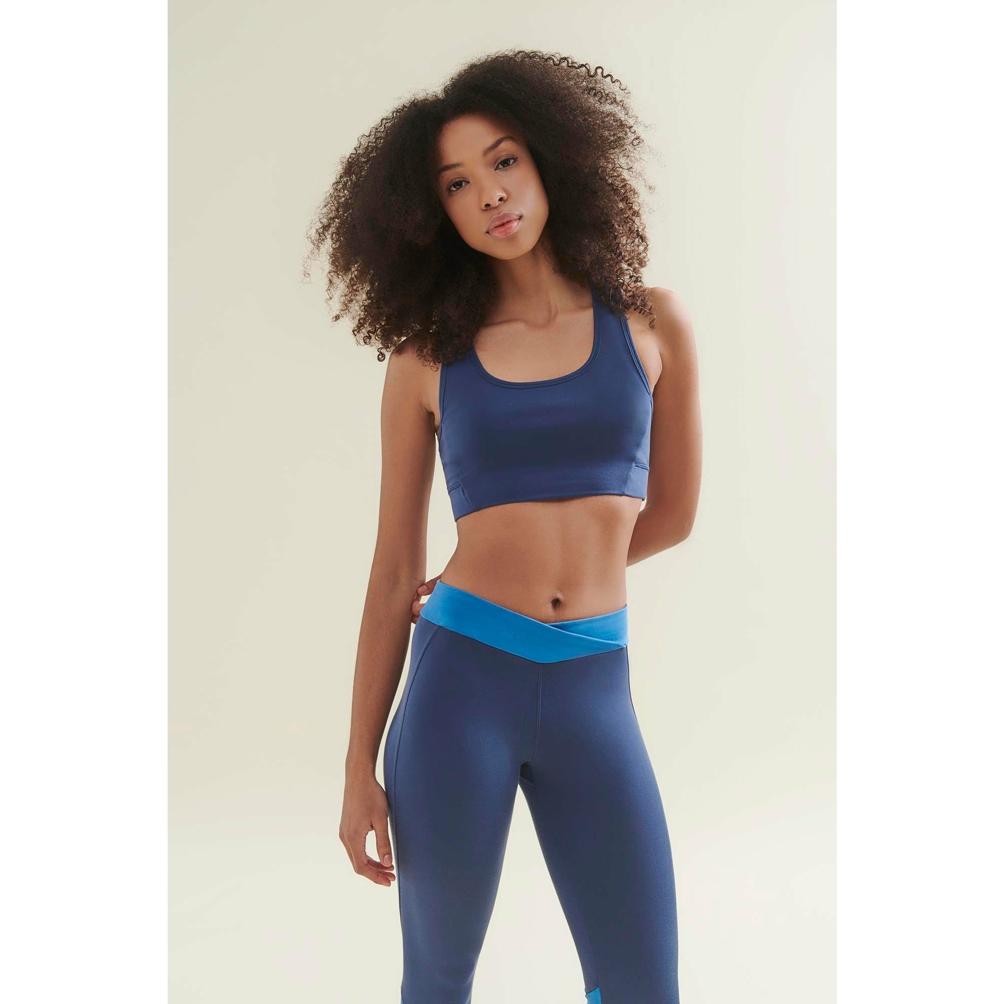 New 7/8 Dynamic Gym Leggings - Deep Night Blue/Shoreline Blue