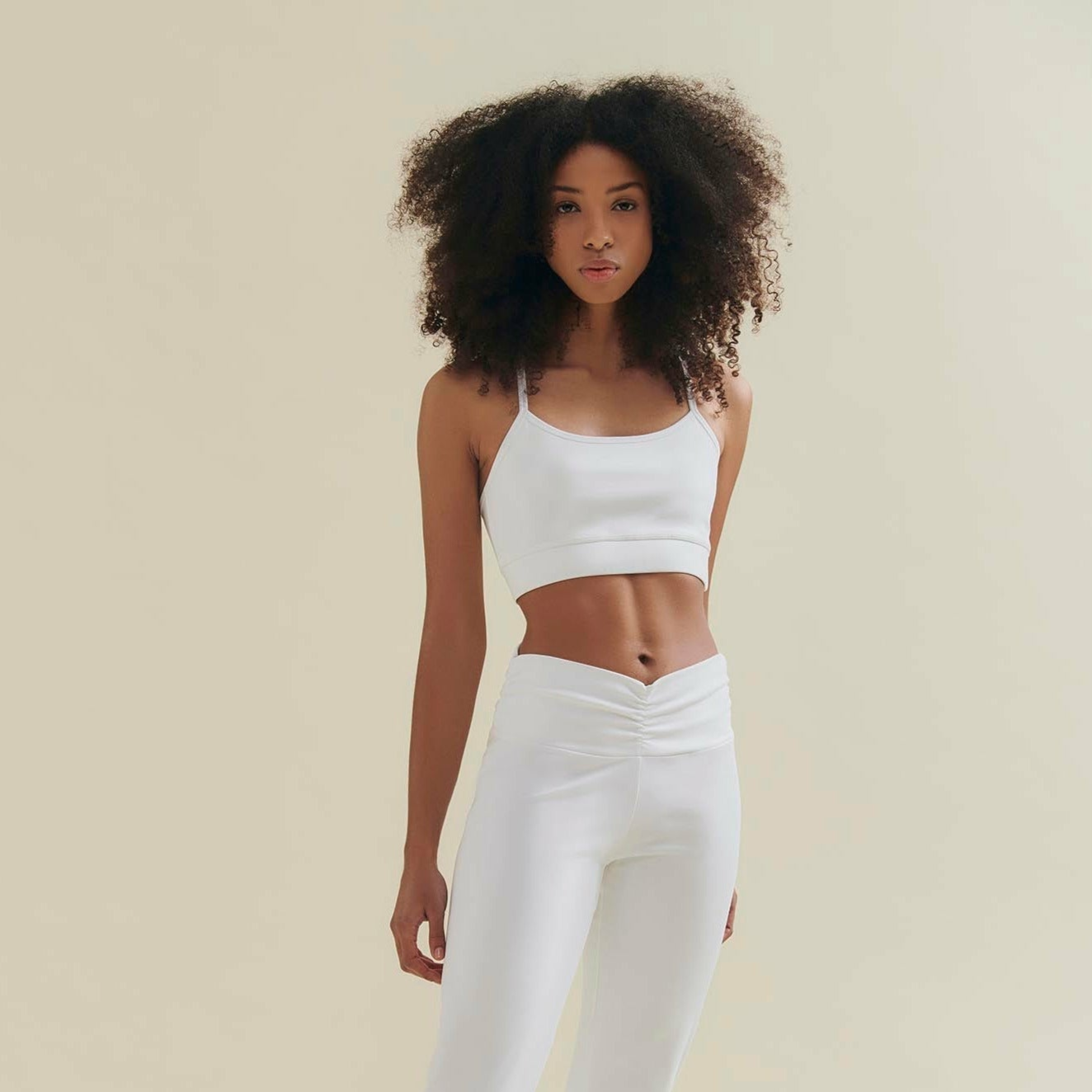 Fresher Cropped Tank - Diamond White