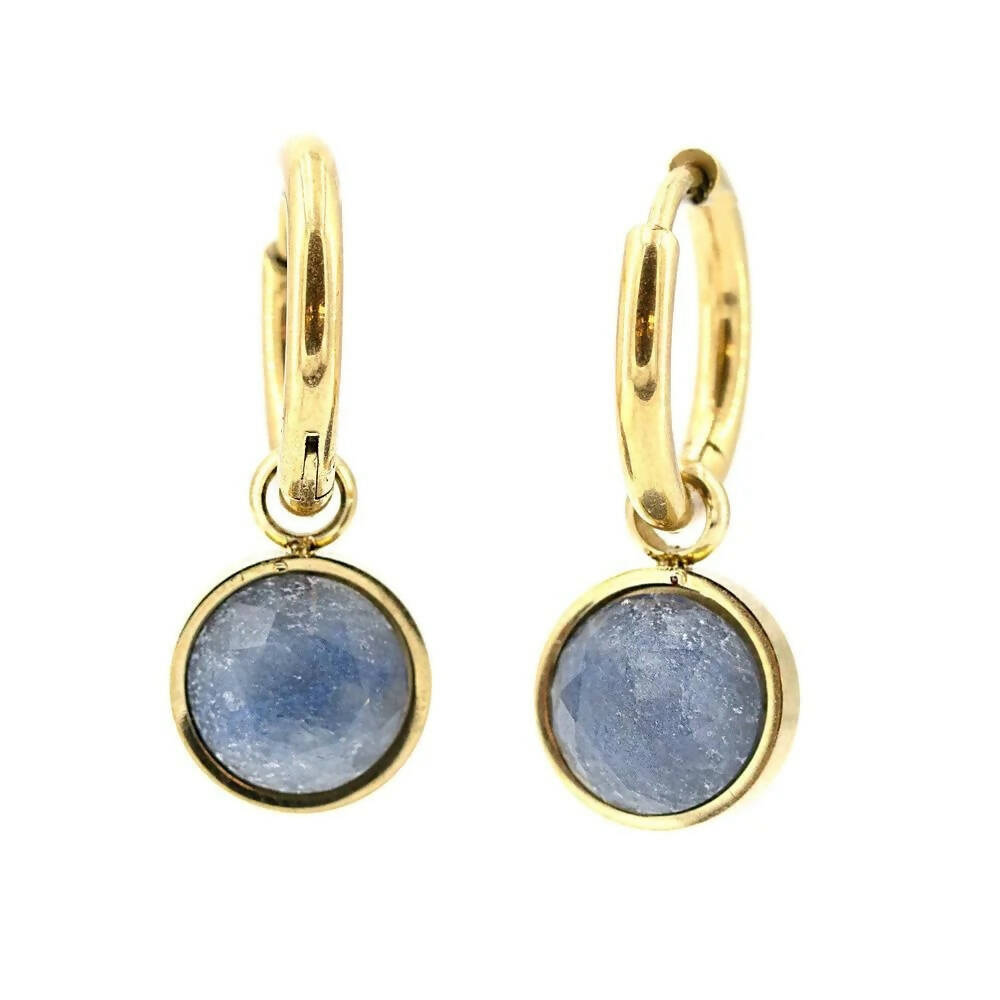 beach ohrring 01 edelstahl vergoldet parts edelstein blau