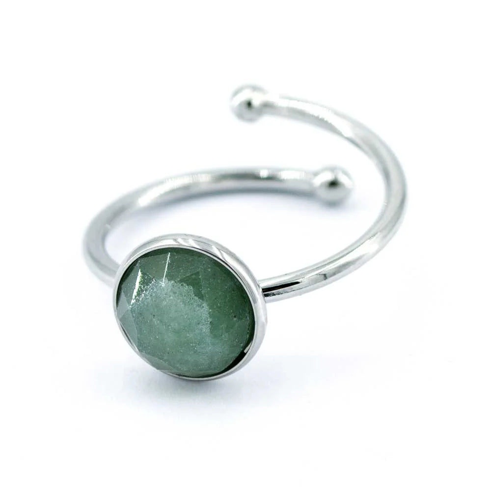 Sergio Engel Beach Ring verstellbar für Damen (silber aus Edelstahl)
