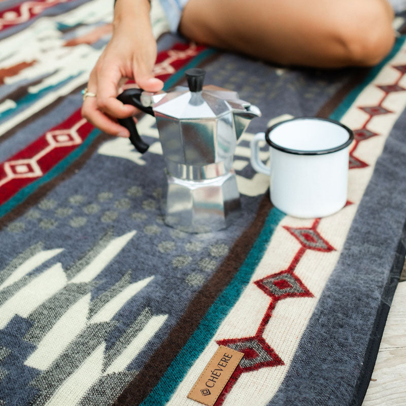 ETHNO Kingsize Decke Cayambe Grey Stone